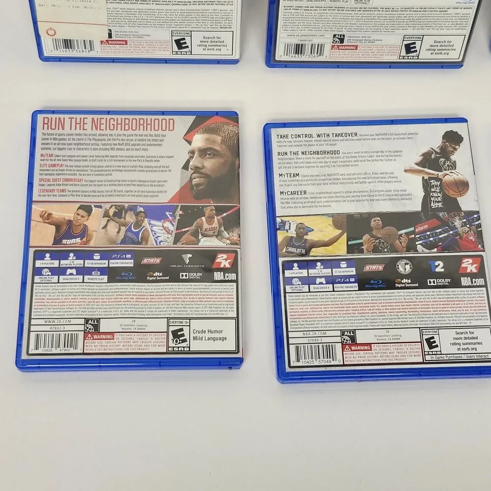 PS4 Sports Game Lot (6) Madden NFL 15 25 18 NBA 2K19 MLB The Show 20 Bundle